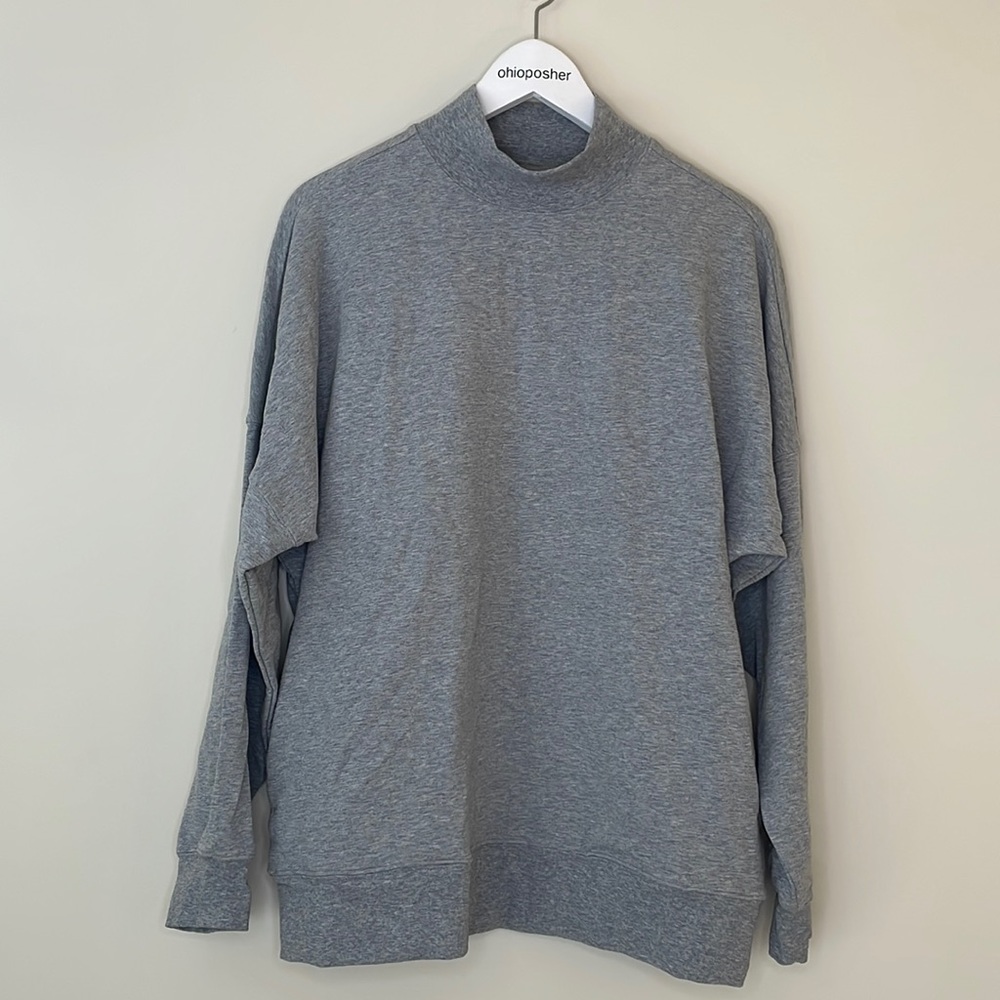 NWT DYI Women’s Casual Athletic Mock Neck Sweatshirt Gray Small